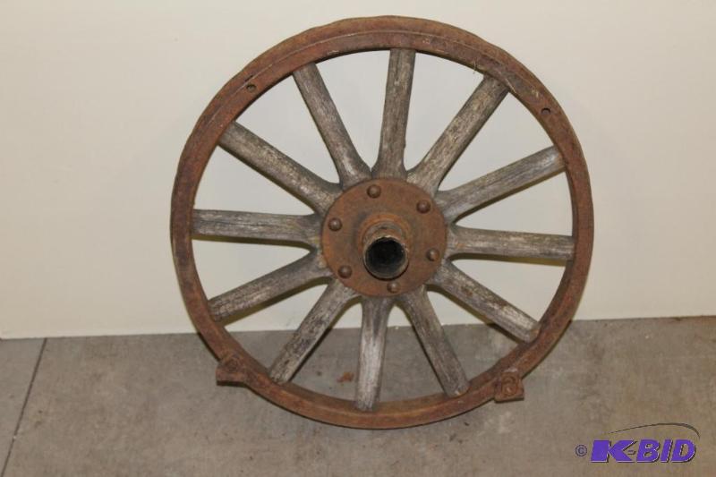 Antique Wood Spoke Steal Wheel, 20&quot&nbsp...