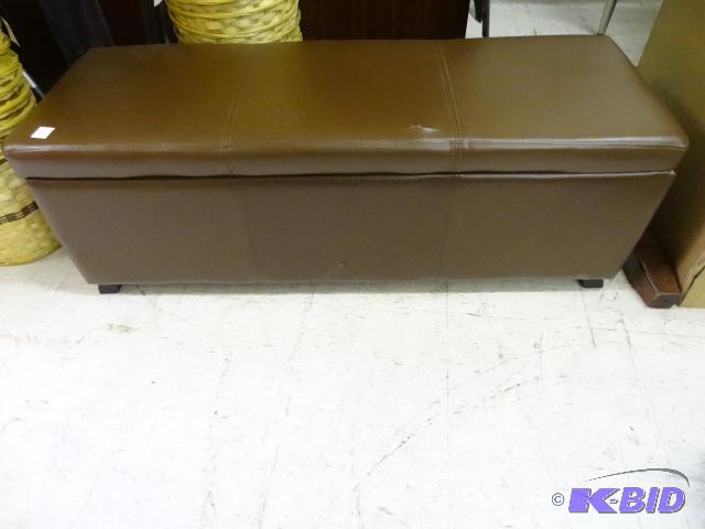 Bench and storage unit. Hined top. Tear in to...