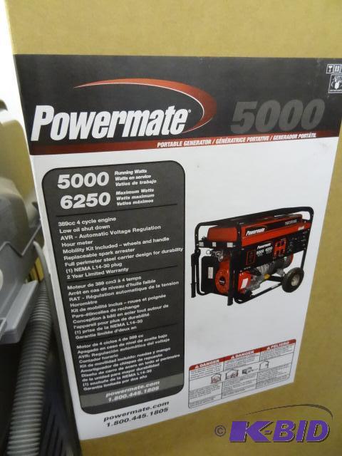 Power Mate 5000 portable generator. 5000 runn...