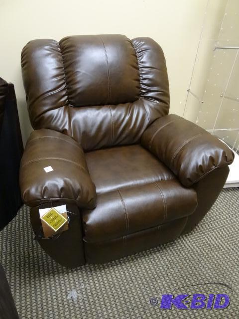Signature design durablend leather rocker rec...