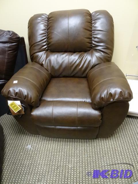 Signature design durablend leather rocker rec...
