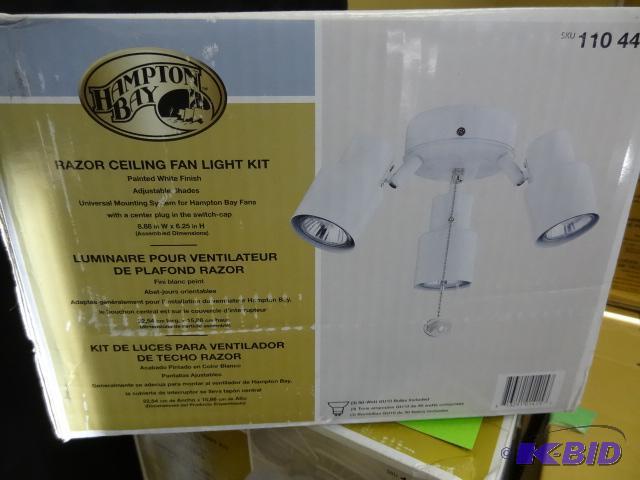 Hampton Bay razor ceiling fan light kit. 1104...