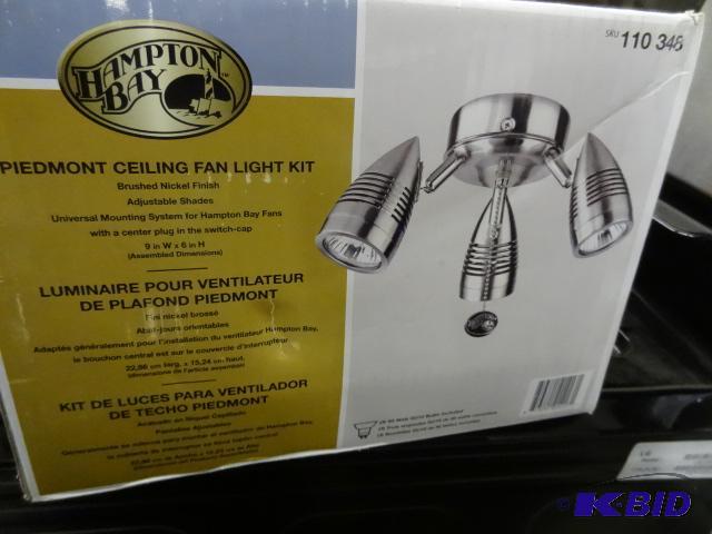 Hampton Bay ceiling fan light kit. 110348...