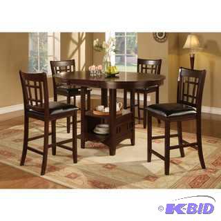 Cappucino veneer top storage pub table. 4PL59...