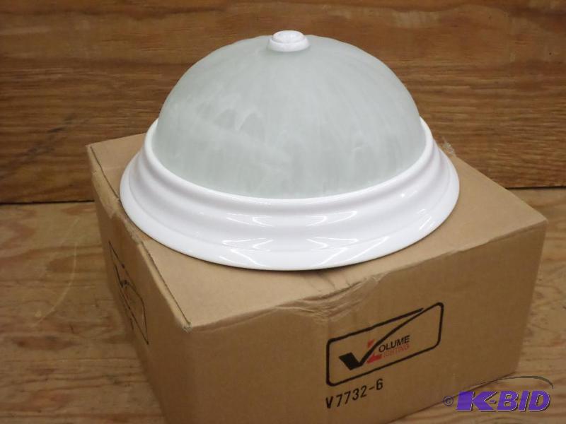 (9) New Volume Lighting 7732-6 White Alabaste...