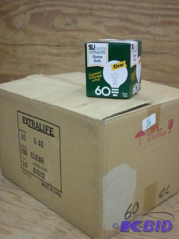 (4) New 6-Packs Of SLI 60Watt Clear G40 Globe...