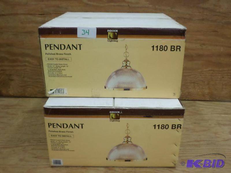 (2) New Indoor Lighting Polished Brass 13&quo...