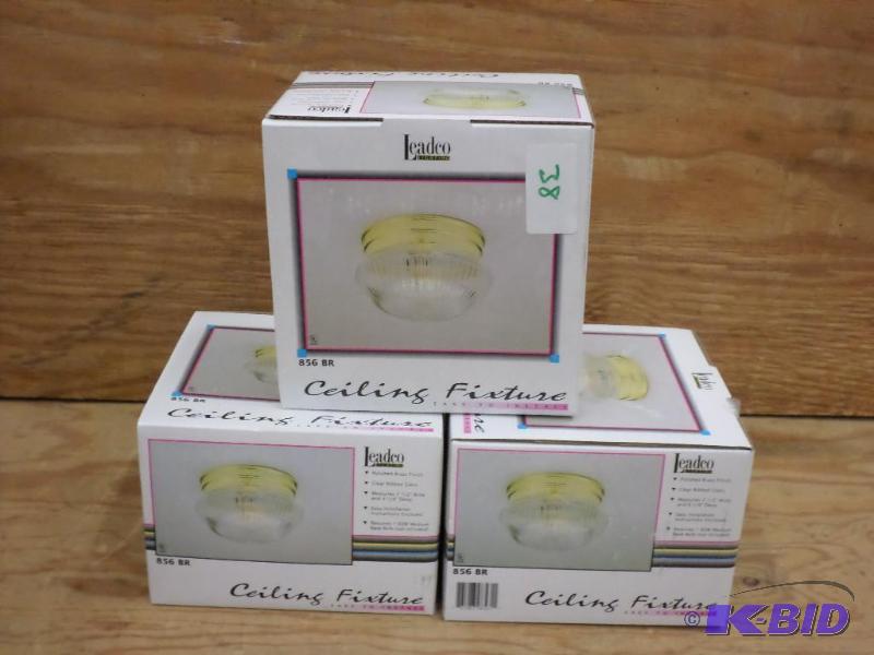 (3) New Leadco Polished Brass 7.5&quot Clear...