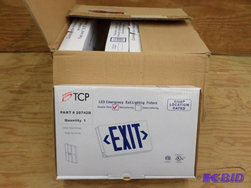 (6) New TCP Double Faced LED Emergency Exit L...