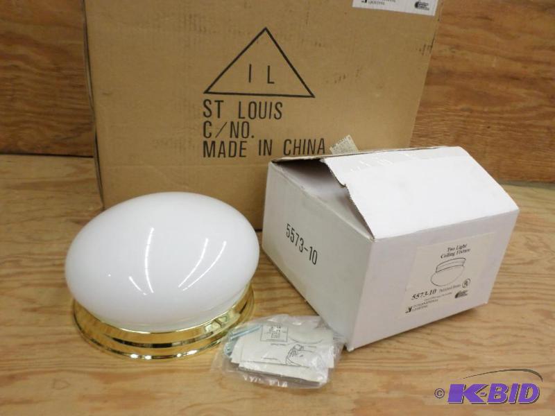 (6) New International 2-Light Polished Brass ...