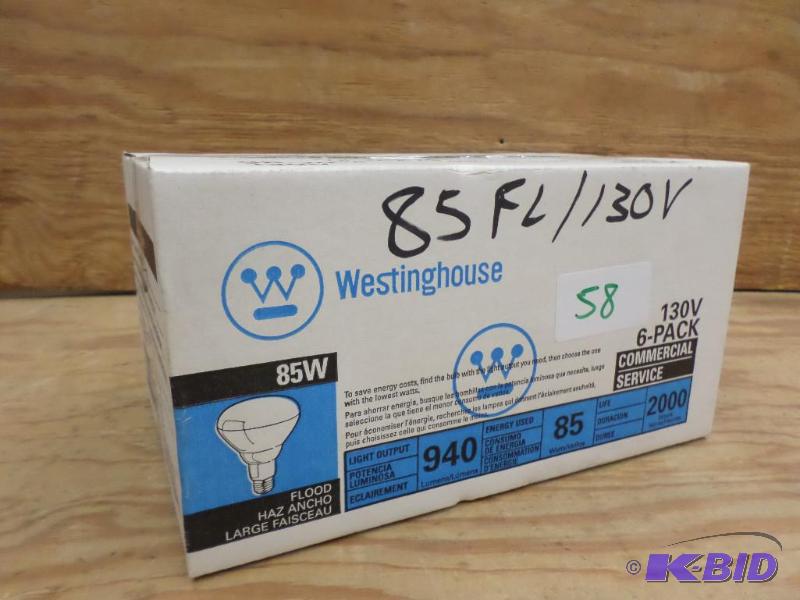 New 6-Pack Of Westinghouse 130Volt 85Watt Flo...
