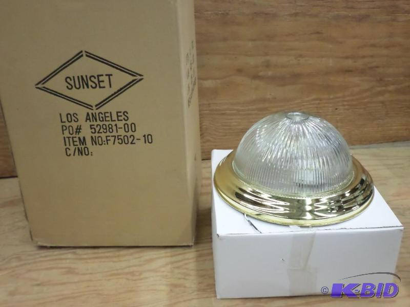 (4) New Sunset 13&quot Polished Brass Clear ...