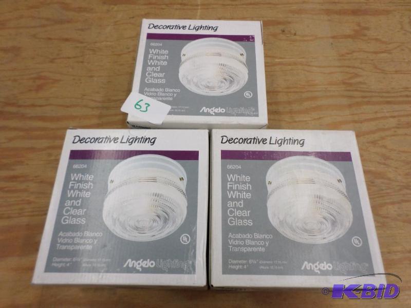 (2) New Angelo WhiteWhite 6.75&quot Light F...