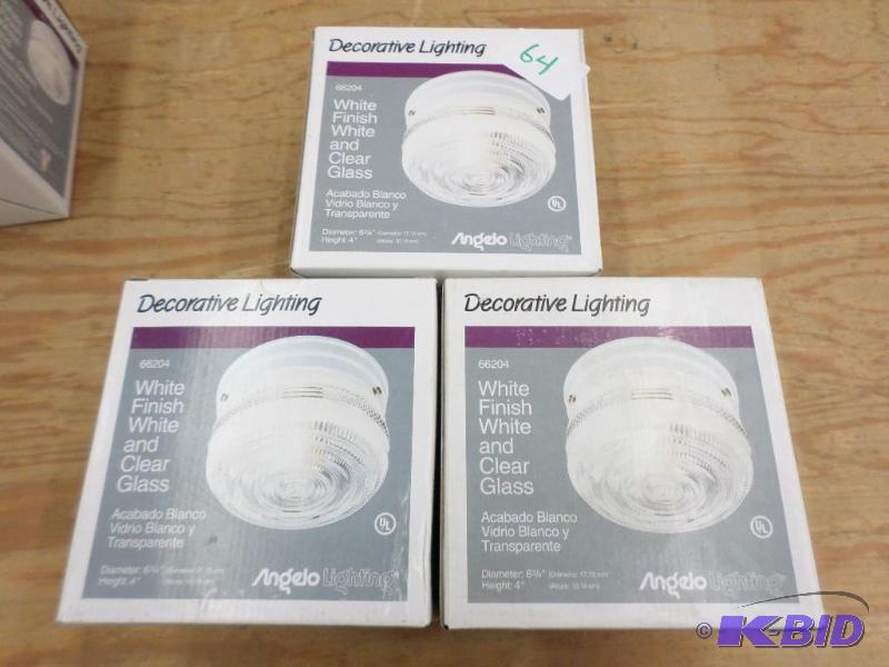 (2) New Angelo WhiteWhite 6.75&quot Light F...