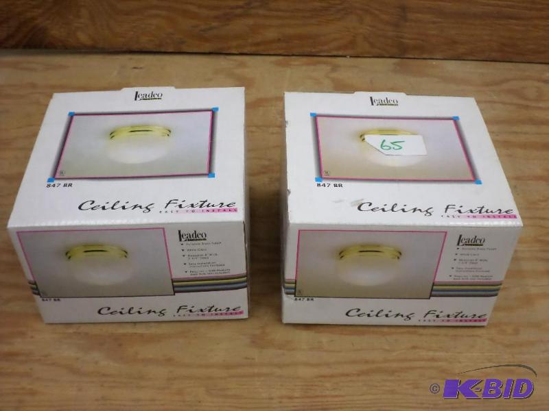 (2) New Leadco 8&quot Polished Brass Light F...