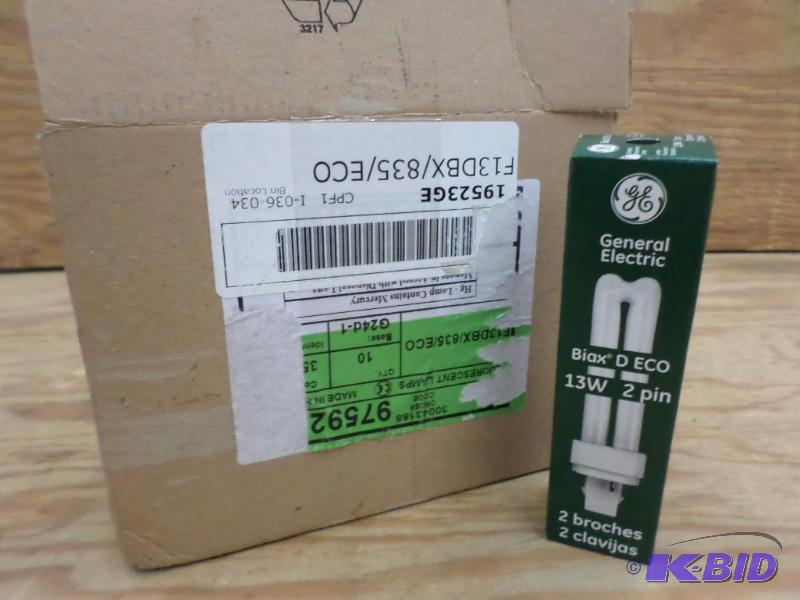 (10) New GE 13Watt Compact Flourescent Light ...