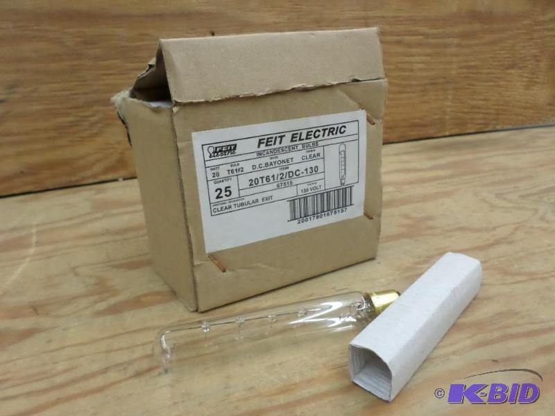 (25) New Feit 20Watt D.C. Bayonet 130Volt Lig...