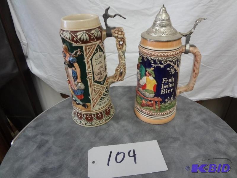 Pair of Large Steins