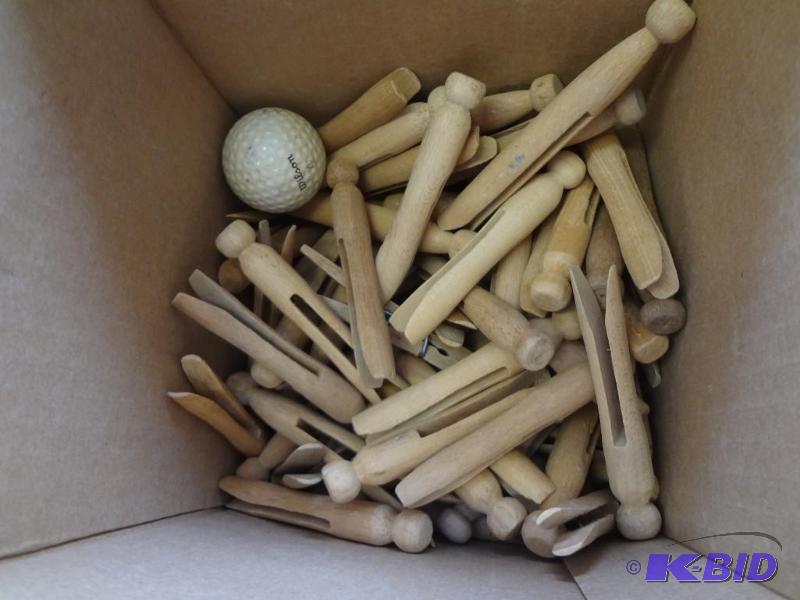 Lot of Old Wooden Clothes Pins