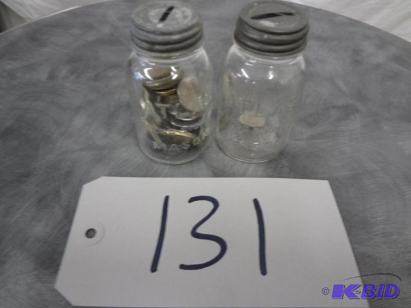 Two Promo Mason Jar Banks