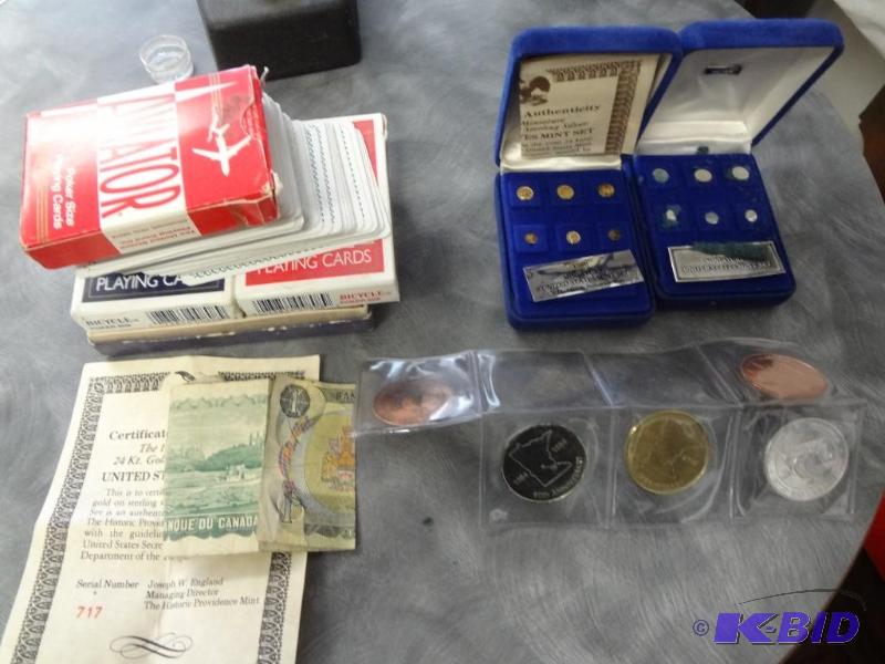 Miniature Coins, Cards, Coin Club Medallions