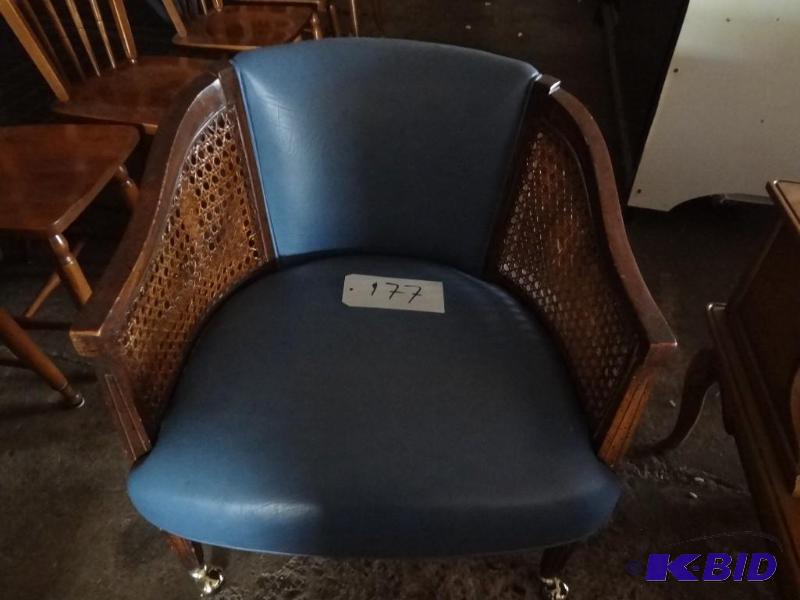 Cane and Vinyl Chair