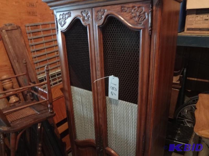 Wire Front Armoire