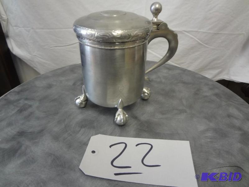 Claw Foot Pewter Stein