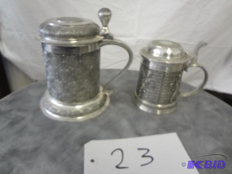 Pair of Pewter Mugs