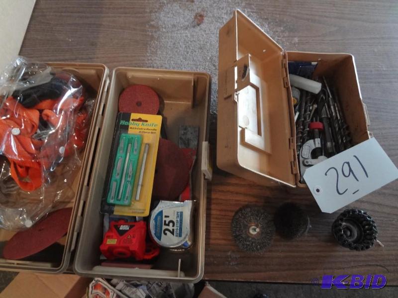 Two Tool Boxes, Large Lot of Extension Cords, All sizes, Floor Jack