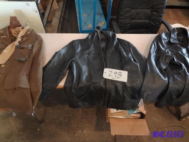 Army Jacket, Two Leather coats