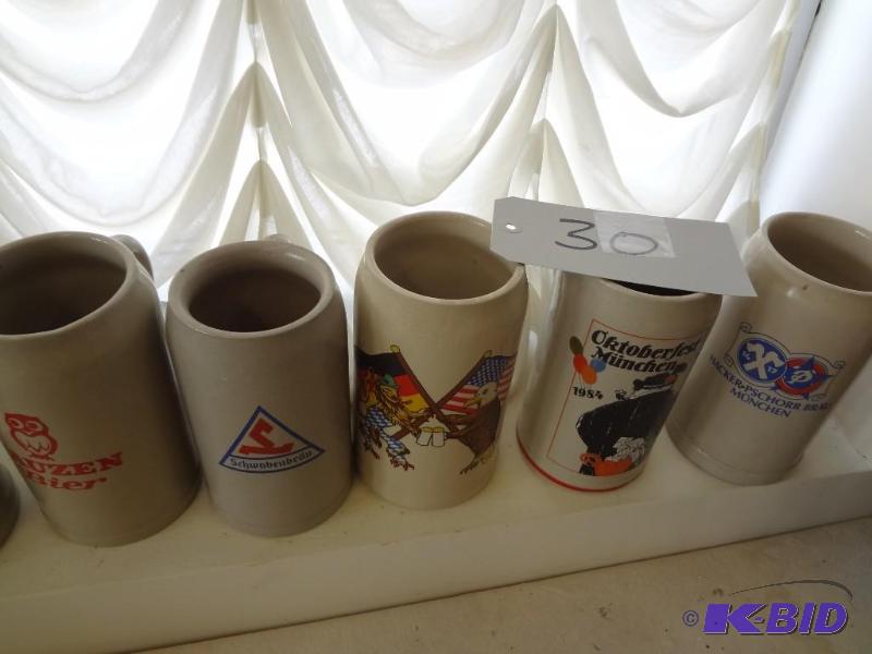 (5) German Beer Mugs