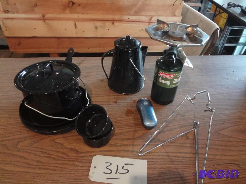 Camp Dishes and Burner