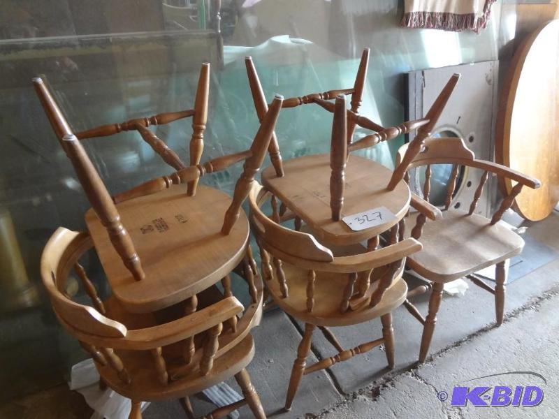 5 Heavy Oak chairs