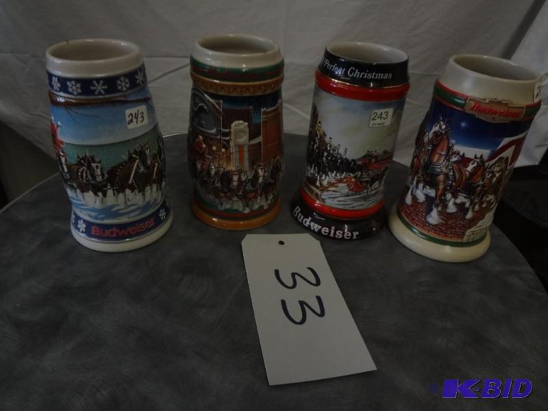 (4) Bud Mugs