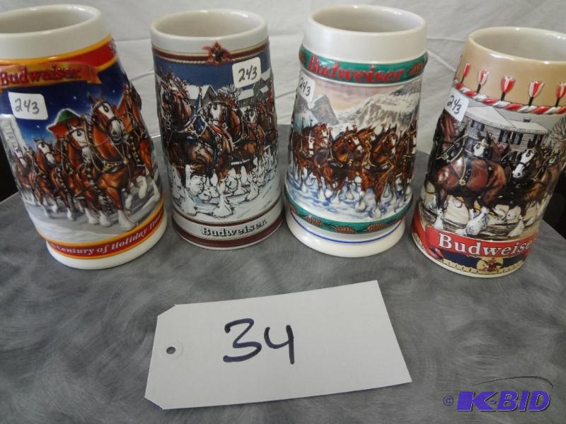 (4) Bud Mugs