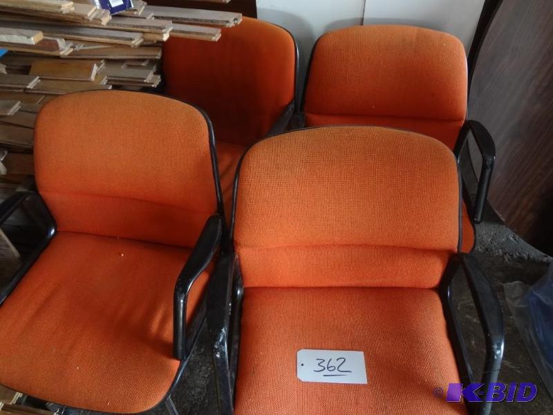 4 Orange Chairs
