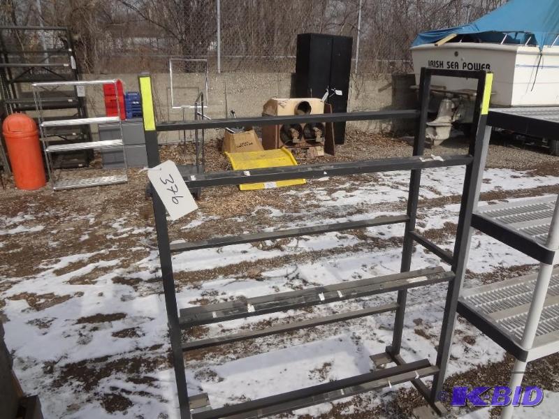 Metal Rack on large wheels