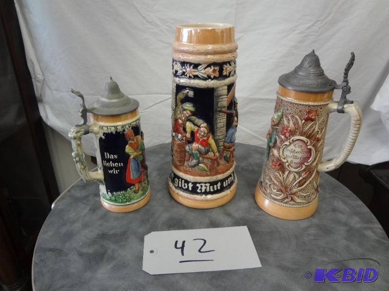 (3) German Steins