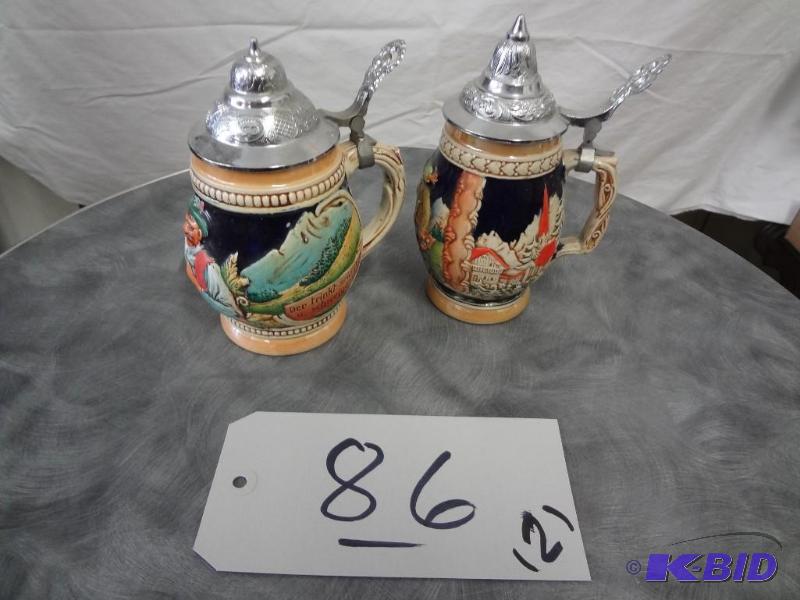 Pair of Shorter Round Steins