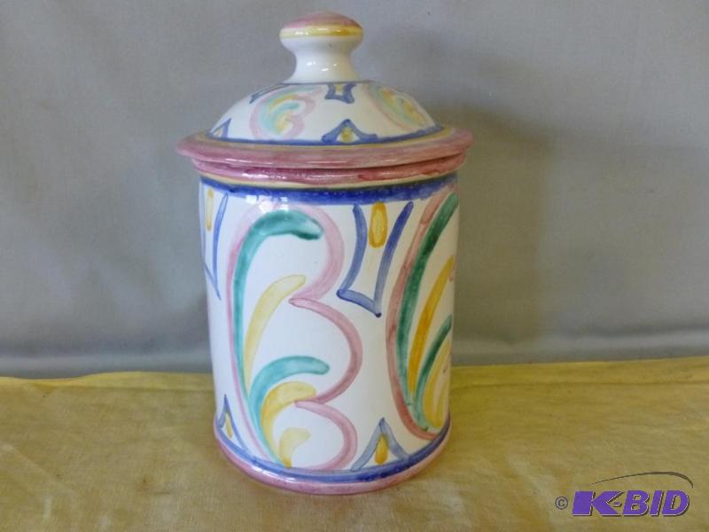 C.B.B porcelain cookie jar, made in Italy, gr...
