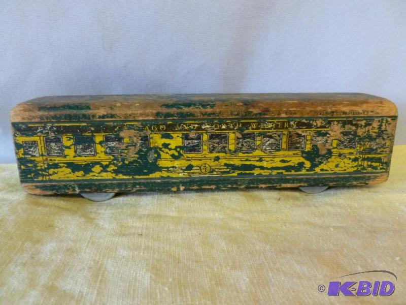 Vintage Chicago And Northwestern wooden train...