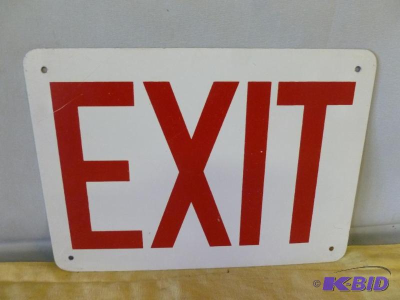 &nbspExit metal sign that measures 8&quot x...