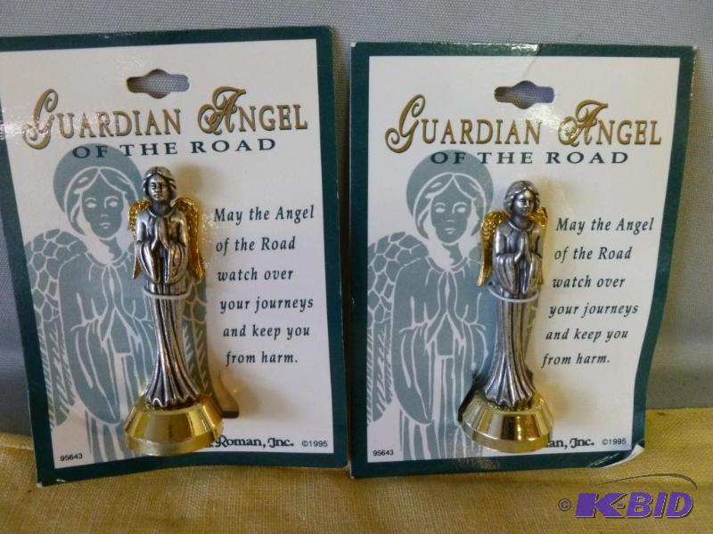 Lot of two Roman Inc. pewter guardian angel o...