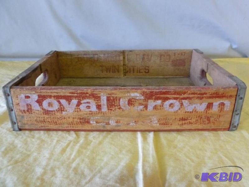 Vintage Royal Crown Cola wooden soda case tha...