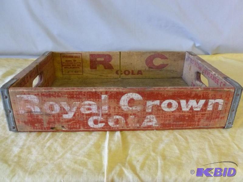 Vintage Royal Crown Cola wooden soda case tha...