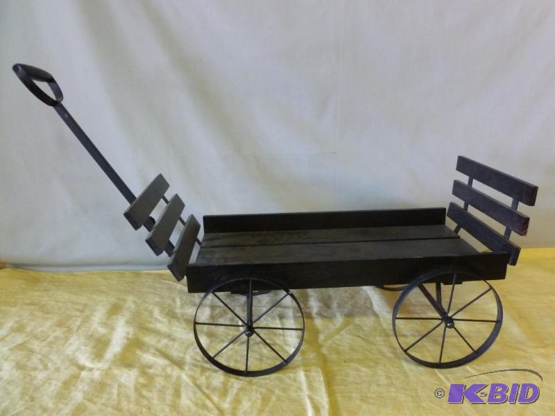 Nice solid wood and metal wagon decoration th...