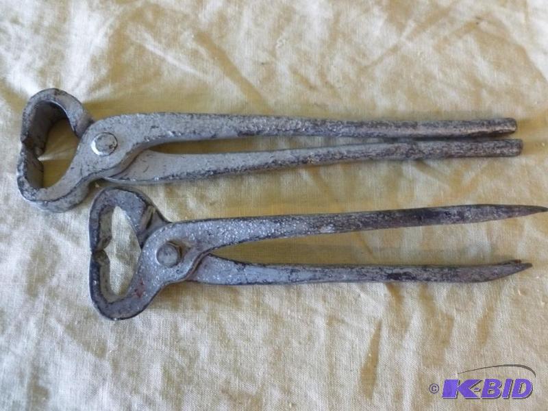 Lot of two vintage snips, 12&quot and 10&quo...