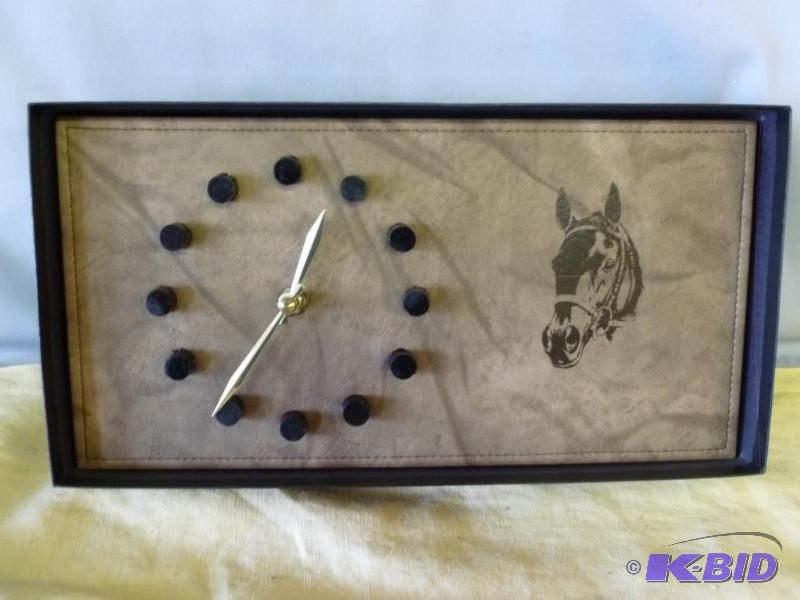 Nice battery operated horse head image clock,...