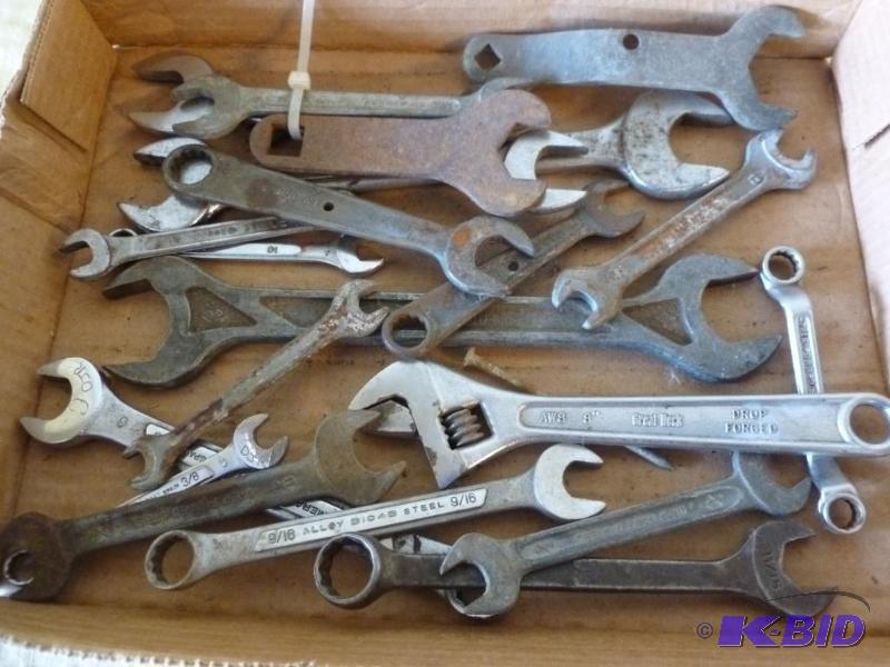 Large lot of wrenches that includes a Crescen...